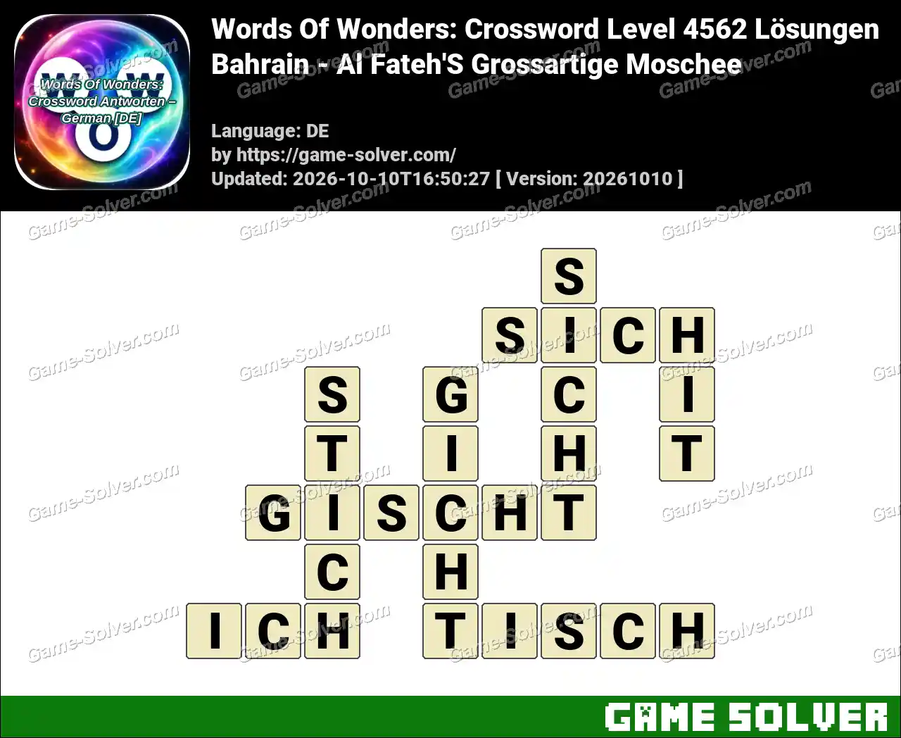 Words Of Wonders: Crossword Level 4562 Lösungen – Bahrain – Al Fateh’S Grossartige Moschee